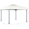 Paviljong 300x300 cm gräddvit aluminium vidaXL – miniatyr 4