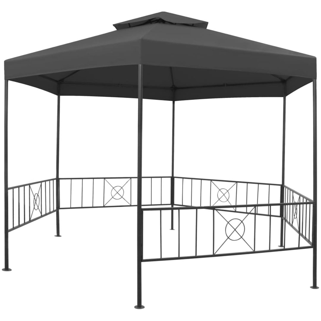 Paviljong 323x275x265 cm antracit vidaXL – bild 2