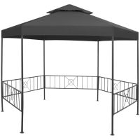Paviljong 323x275x265 cm antracit vidaXL