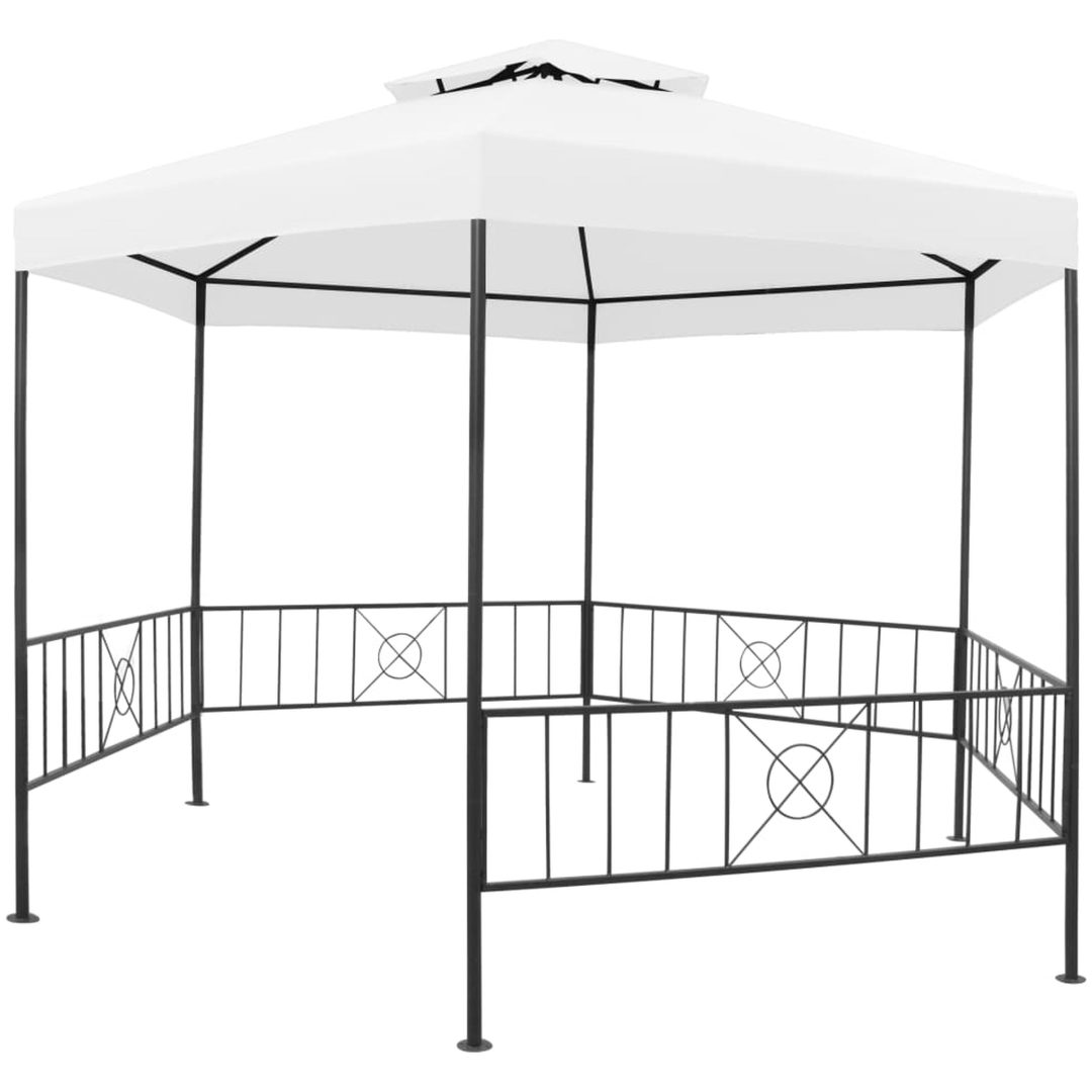 Paviljong 323x275x265 cm vit 180 g/m² vidaXL – bild 2