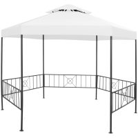 Paviljong 323x275x265 cm vit 180 g/m² vidaXL