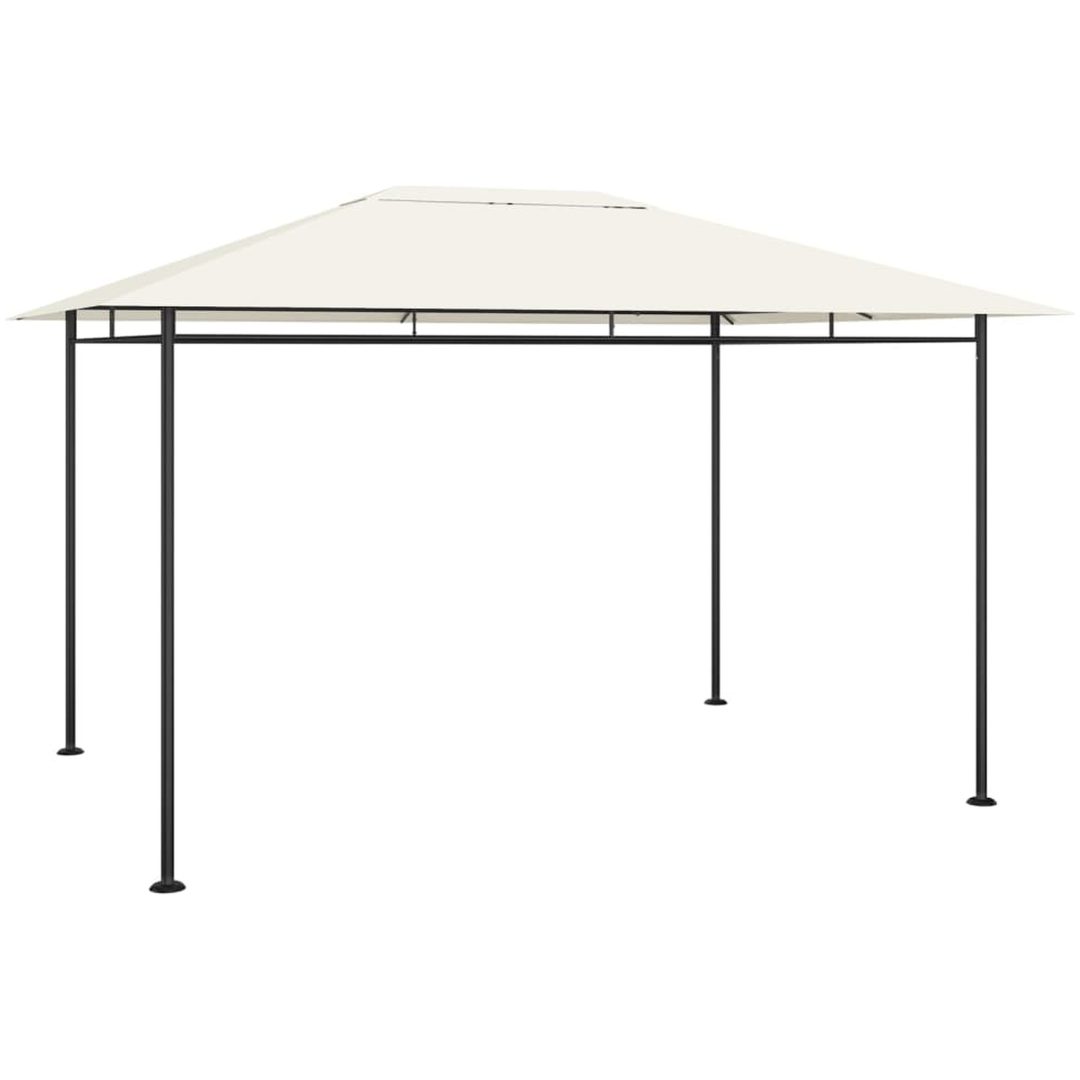 Paviljong 384x281x270 cm gräddvit 180 g/m² vidaXL