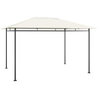 Paviljong 384x281x270 cm gräddvit 180 g/m² vidaXL