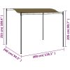 Paviljong 3x2,4 m taupe 180 g/m² vidaXL – miniatyr 8