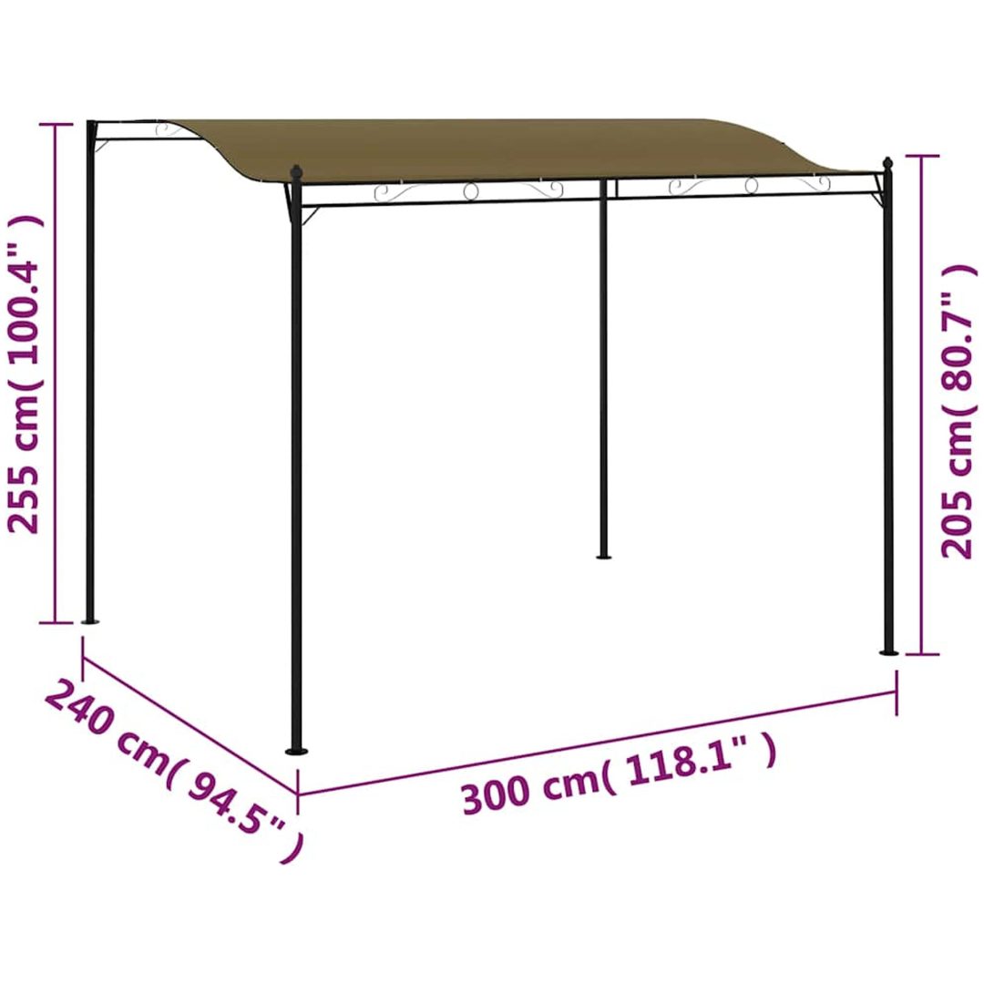 Paviljong 3x2,4 m taupe 180 g/m² vidaXL – bild 8