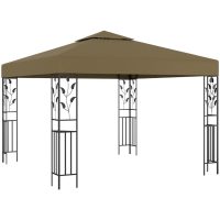 Paviljong 3x3 m taupe 180 g/m² vidaXL