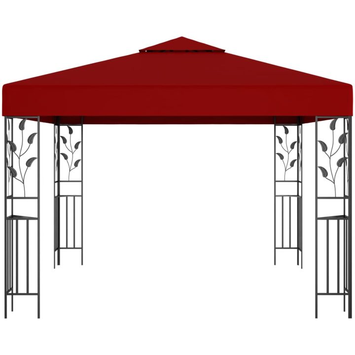 Paviljong 3x3 m vinröd vidaXL – bild 2