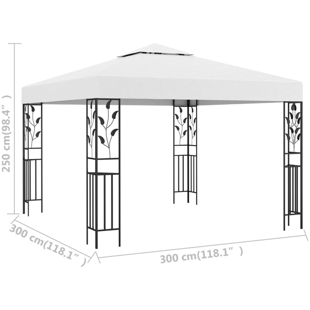 Paviljong 3x3 m vit 180 g/m² vidaXL – bild 5