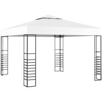 Paviljong 3x3 m vit vidaXL