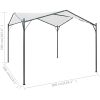 Paviljong 3x3x2,6 m vit 180 g/m² vidaXL 3 x 3 m – miniatyr 7