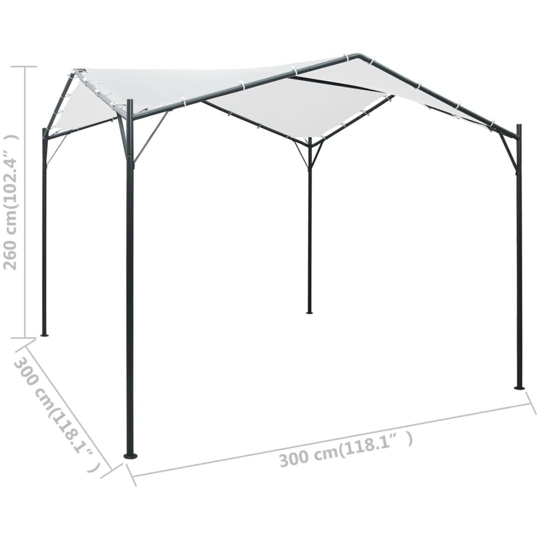 Paviljong 3x3x2,6 m vit 180 g/m² vidaXL 3 x 3 m – bild 7