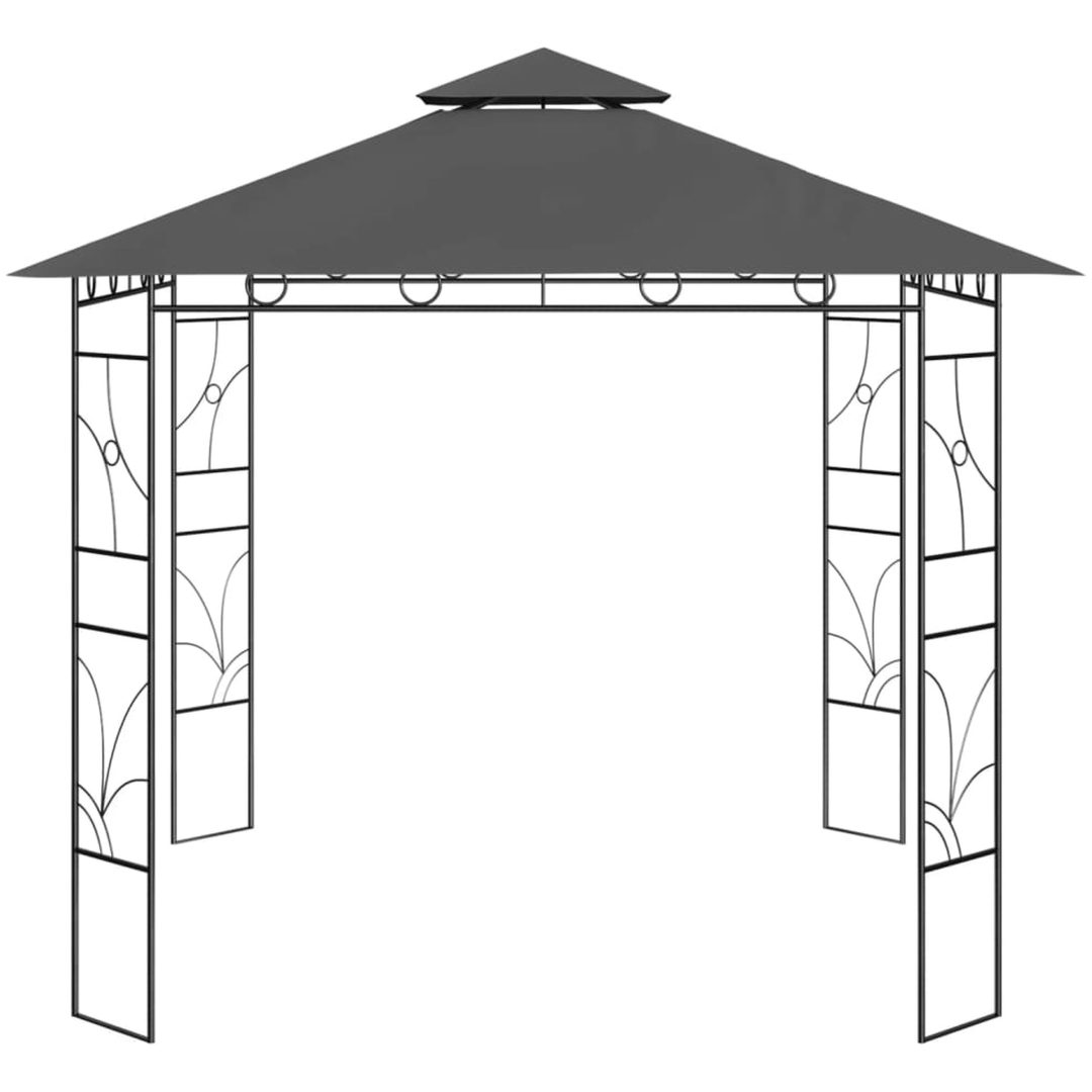 Paviljong 3x3x2,7 m antracit 160 g/m² vidaXL – bild 2