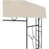 Paviljong 3x3x2,7 m gräddvit 160 g/m² vidaXL – miniatyr 3