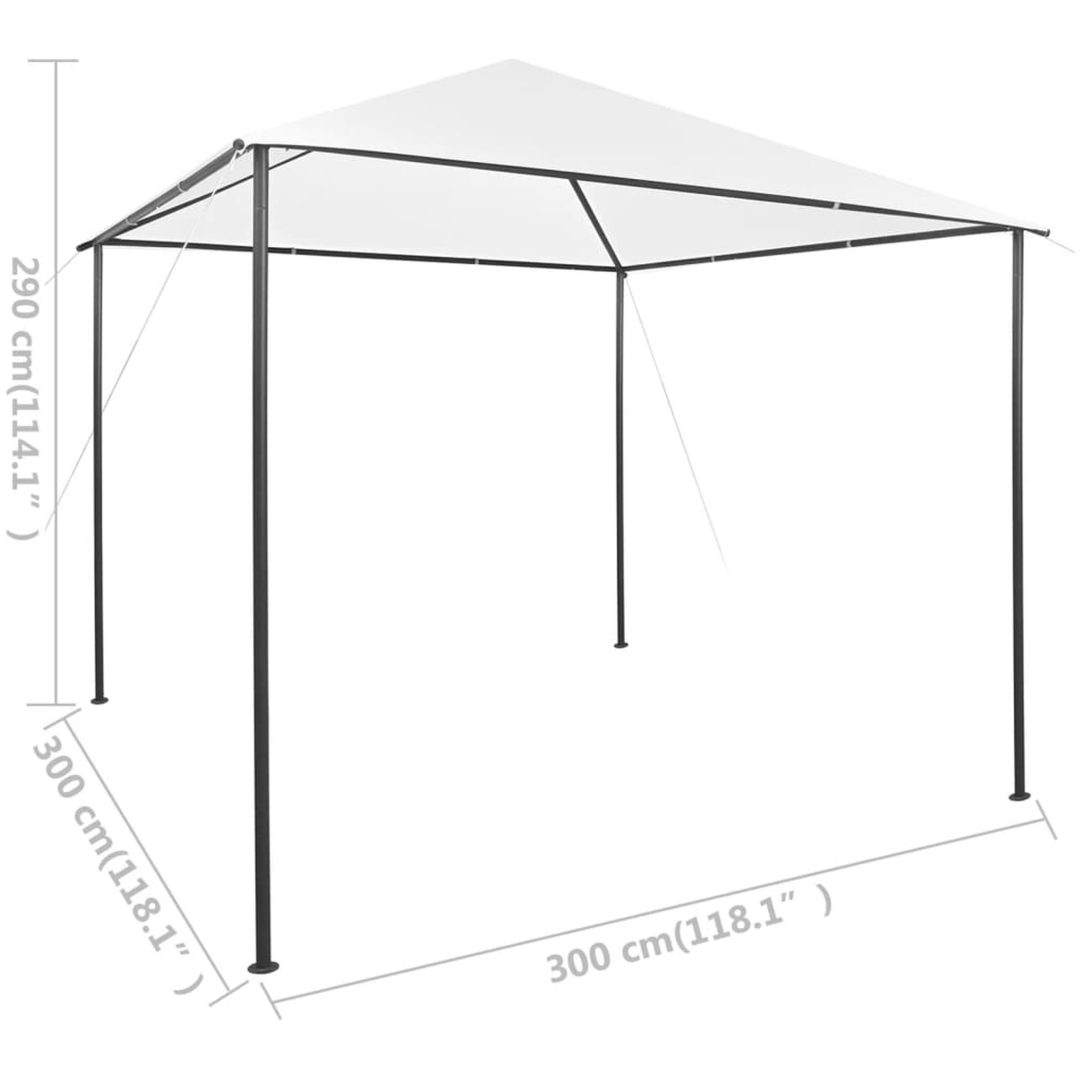 Paviljong 3x3x2,9 m vit 180 g/m² vidaXL 3 x 3 m – bild 8