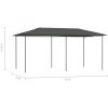 Paviljong 3x6x2,6 m antracit 160 g/m² vidaXL 2.98 x 5.3 x 2.59 m – miniatyr 4