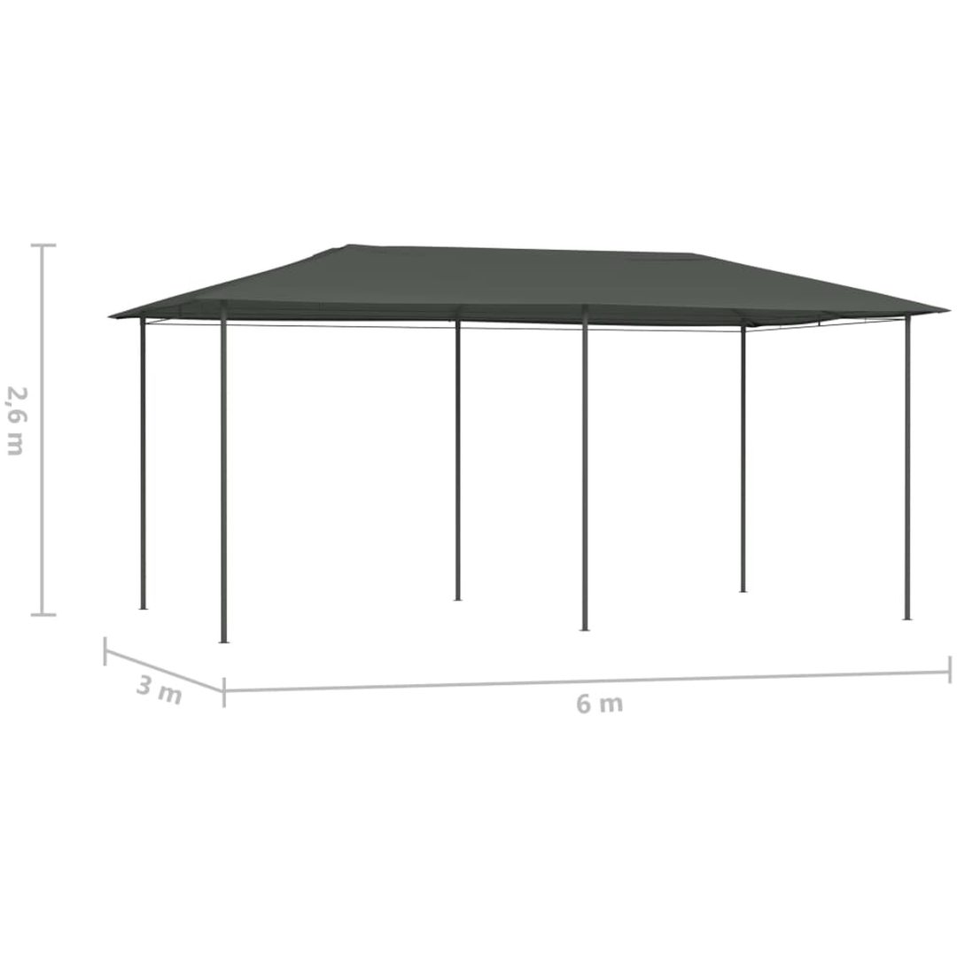 Paviljong 3x6x2,6 m antracit 160 g/m² vidaXL 2.98 x 5.3 x 2.59 m – bild 4