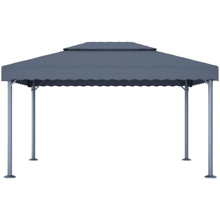 Paviljong 400x300 cm antracit aluminium vidaXL – bild 2