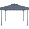 Paviljong 400x300 cm antracit aluminium vidaXL – miniatyr 3