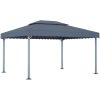Paviljong 400x300 cm antracit aluminium vidaXL – miniatyr 1