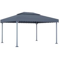 Paviljong 400x300 cm antracit aluminium vidaXL