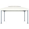 Paviljong 400x300 cm gräddvit aluminium vidaXL – miniatyr 2