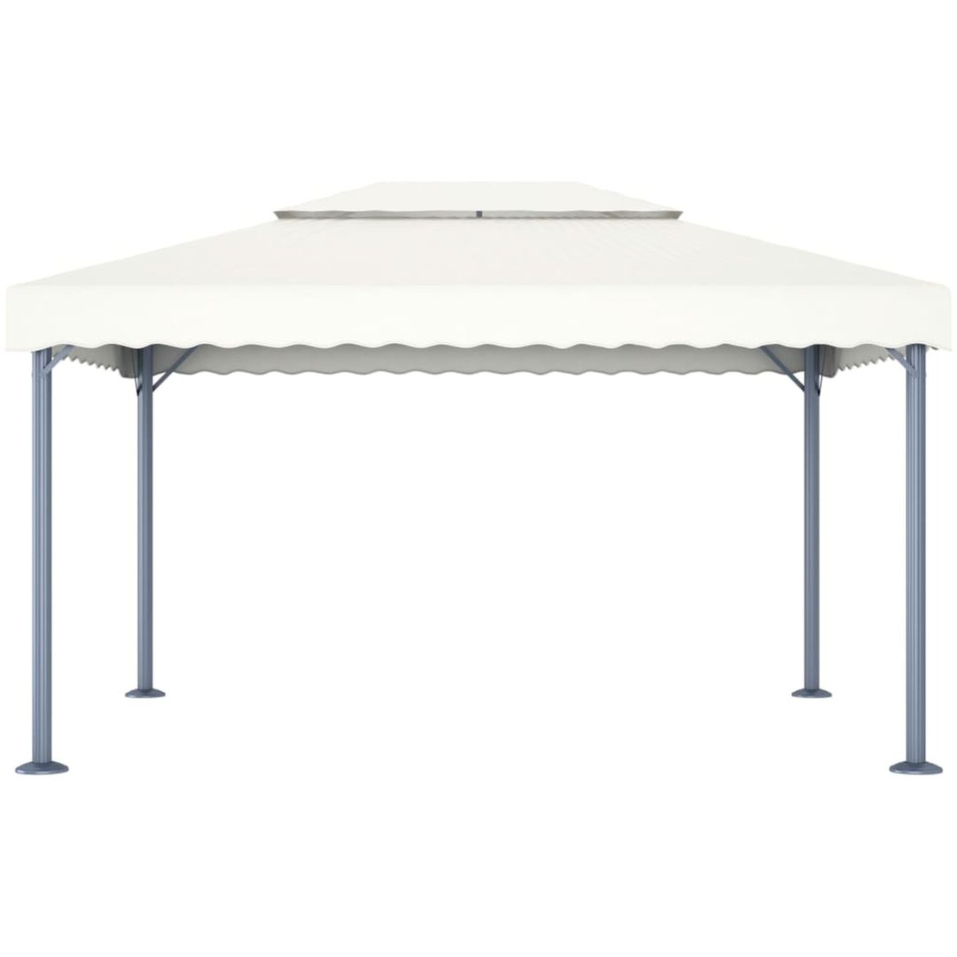 Paviljong 400x300 cm gräddvit aluminium vidaXL – bild 2