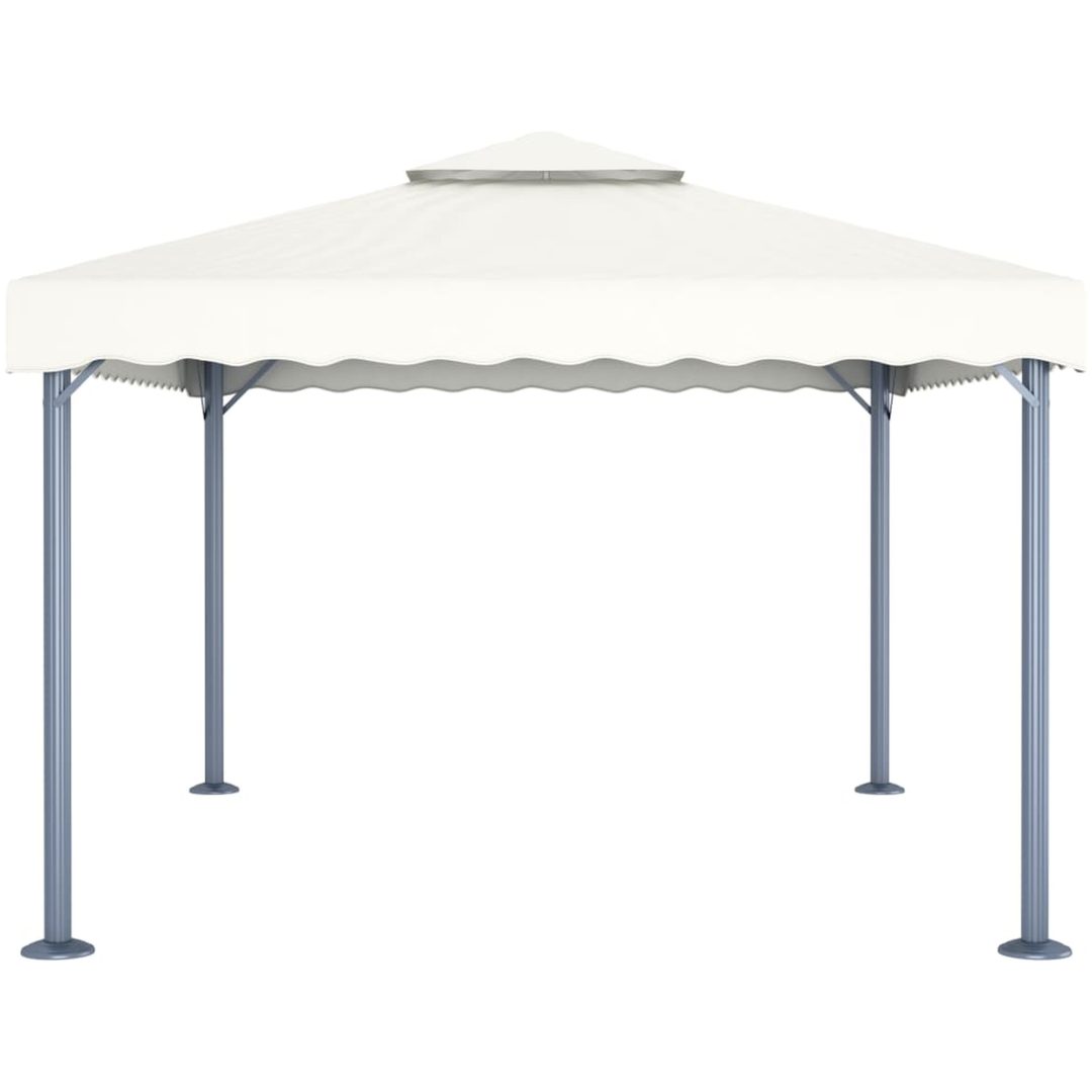 Paviljong 400x300 cm gräddvit aluminium vidaXL – bild 3