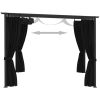 Paviljong 4x3 m antracit vidaXL – miniatyr 6