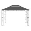 Paviljong 4x3x2,7 m antracit 160 g/m² vidaXL – miniatyr 2