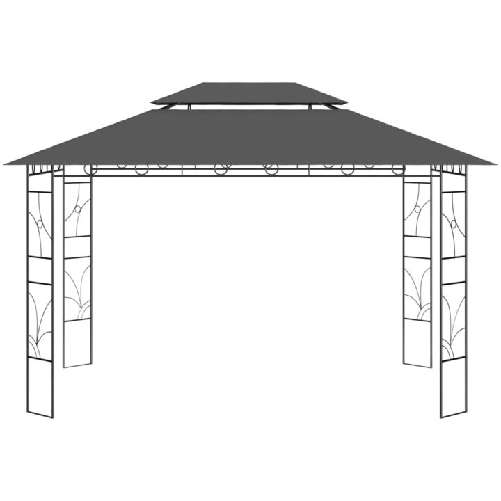 Paviljong 4x3x2,7 m antracit 160 g/m² vidaXL – bild 2