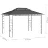 Paviljong 4x3x2,7 m antracit 160 g/m² vidaXL – miniatyr 6