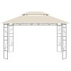 Paviljong 4x3x2,7 m gräddvit 160 g/m² vidaXL – miniatyr 2