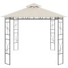Paviljong 4x3x2,7 m gräddvit 160 g/m² vidaXL – miniatyr 3