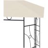 Paviljong 4x3x2,7 m gräddvit 160 g/m² vidaXL – miniatyr 4