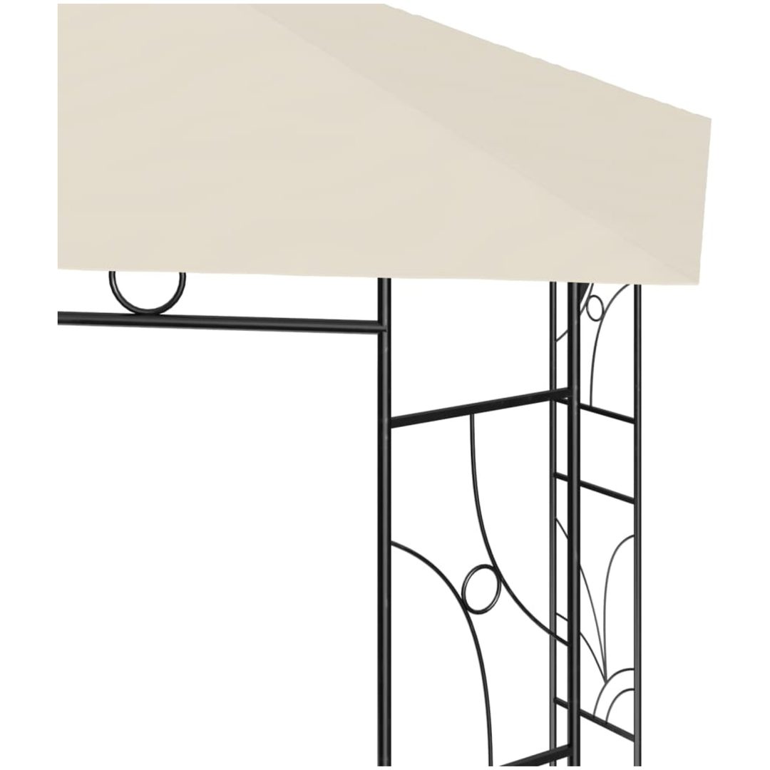 Paviljong 4x3x2,7 m gräddvit 160 g/m² vidaXL – bild 4
