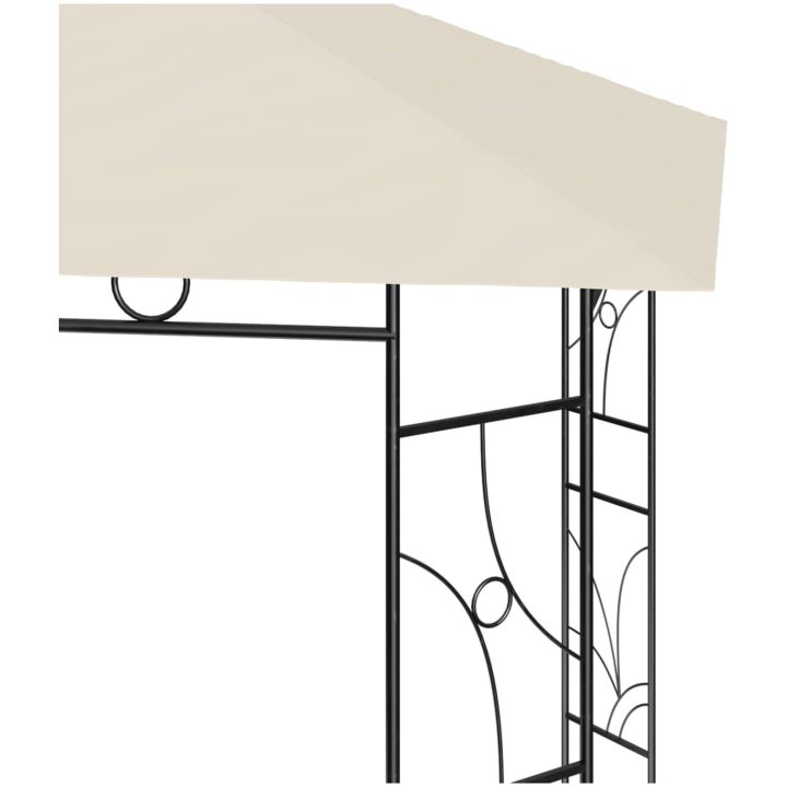 Paviljong 4x3x2,7 m gräddvit 160 g/m² vidaXL – bild 4