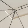 Paviljong 4x3x2,7 m gräddvit 160 g/m² vidaXL – miniatyr 5