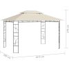 Paviljong 4x3x2,7 m gräddvit 160 g/m² vidaXL – miniatyr 6