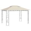 Paviljong 4x3x2,7 m gräddvit 160 g/m² vidaXL – miniatyr 1