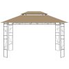 Paviljong 4x3x2,7 m taupe 160 g/m² vidaXL – miniatyr 2