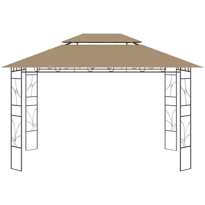 Paviljong 4x3x2,7 m taupe 160 g/m² vidaXL – bild 2