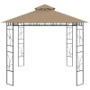 Paviljong 4x3x2,7 m taupe 160 g/m² vidaXL – miniatyr 3