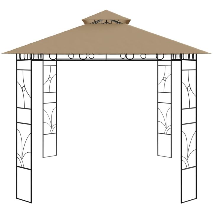 Paviljong 4x3x2,7 m taupe 160 g/m² vidaXL – bild 3