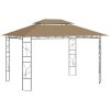 Paviljong 4x3x2,7 m taupe 160 g/m² vidaXL – miniatyr 1