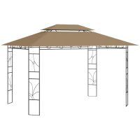 Paviljong 4x3x2,7 m taupe 160 g/m² vidaXL