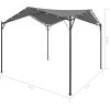 Paviljong 4x4 m antracit vidaXL – miniatyr 8
