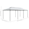 Paviljong 600x298x270 cm vit 180g/m² vidaXL – miniatyr 6