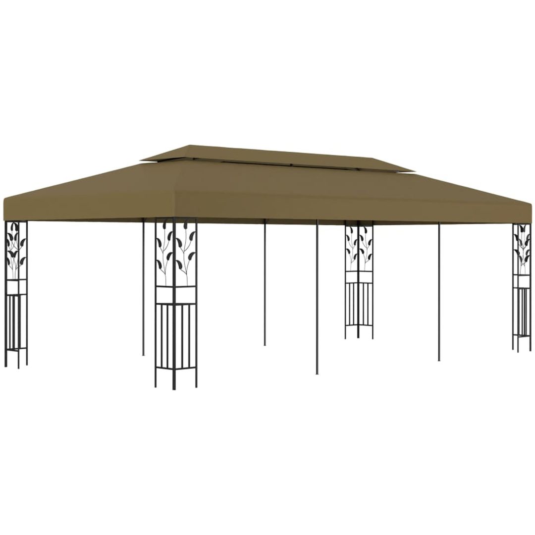 Paviljong 6x3 m taupe 180 g/m² vidaXL