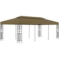 Paviljong 6x3 m taupe 180 g/m² vidaXL