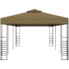 Paviljong 6x3x2,7 m taupe 180 g/m² vidaXL 3 x 6 m – miniatyr 3